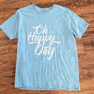 Blue "Oh Happy Day" t-shirt